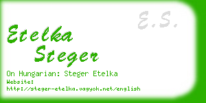 etelka steger business card